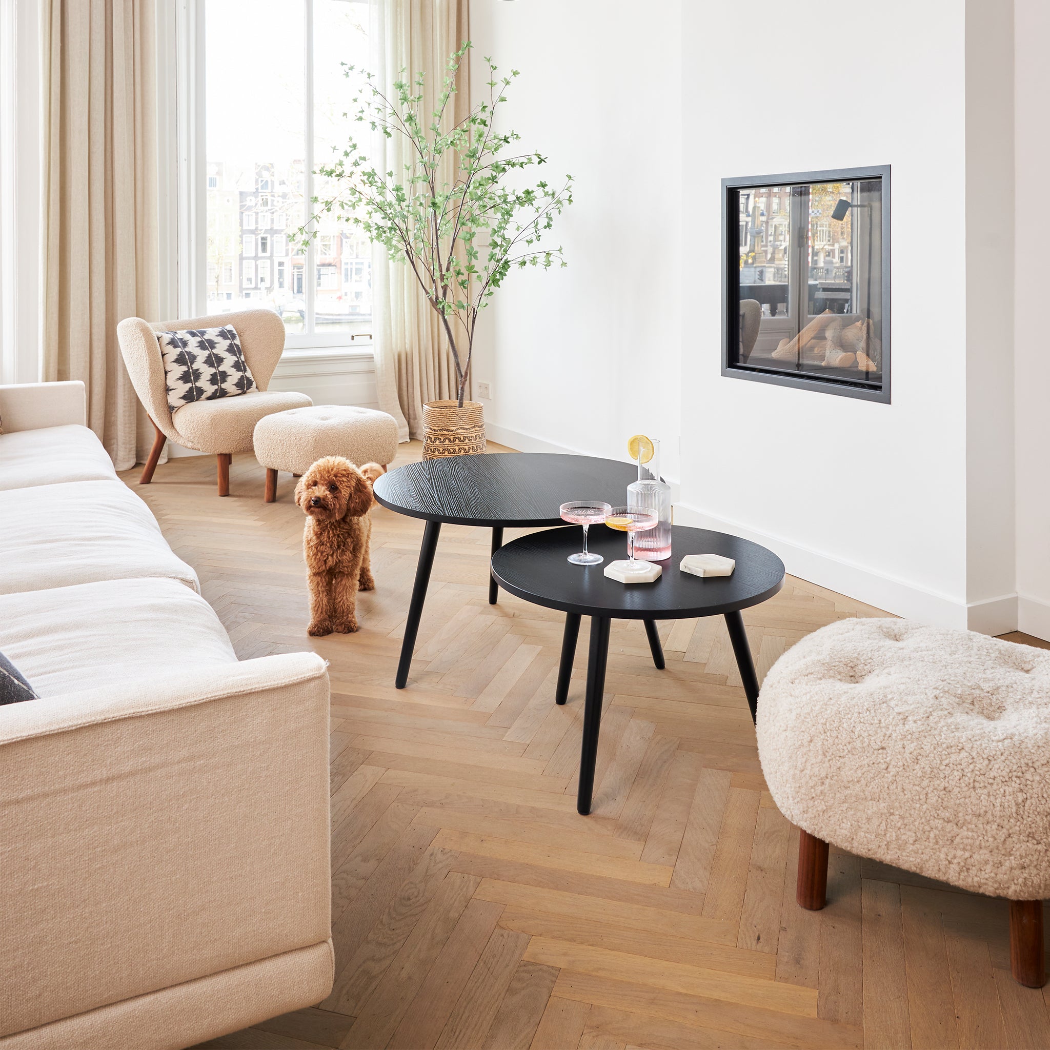 Richmond Interiors Organische Salontafel Oakley - Eiken (Natural Oak) Set van 2 - What is Hip Richmond Interiors Organische Salontafel Oakley - Eiken (Natural Oak) Set van 2 - What is Hip